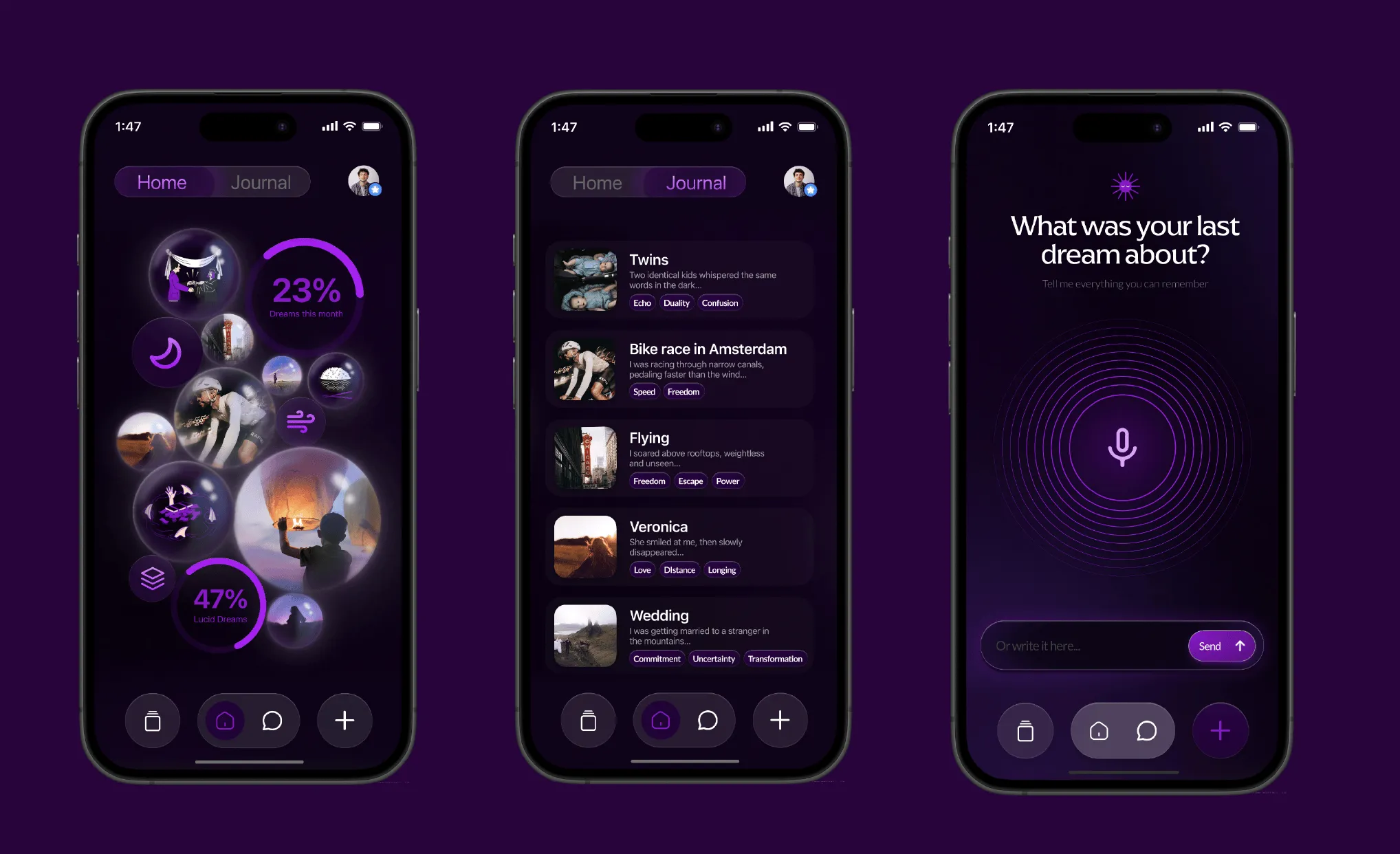 Luminal App Screens