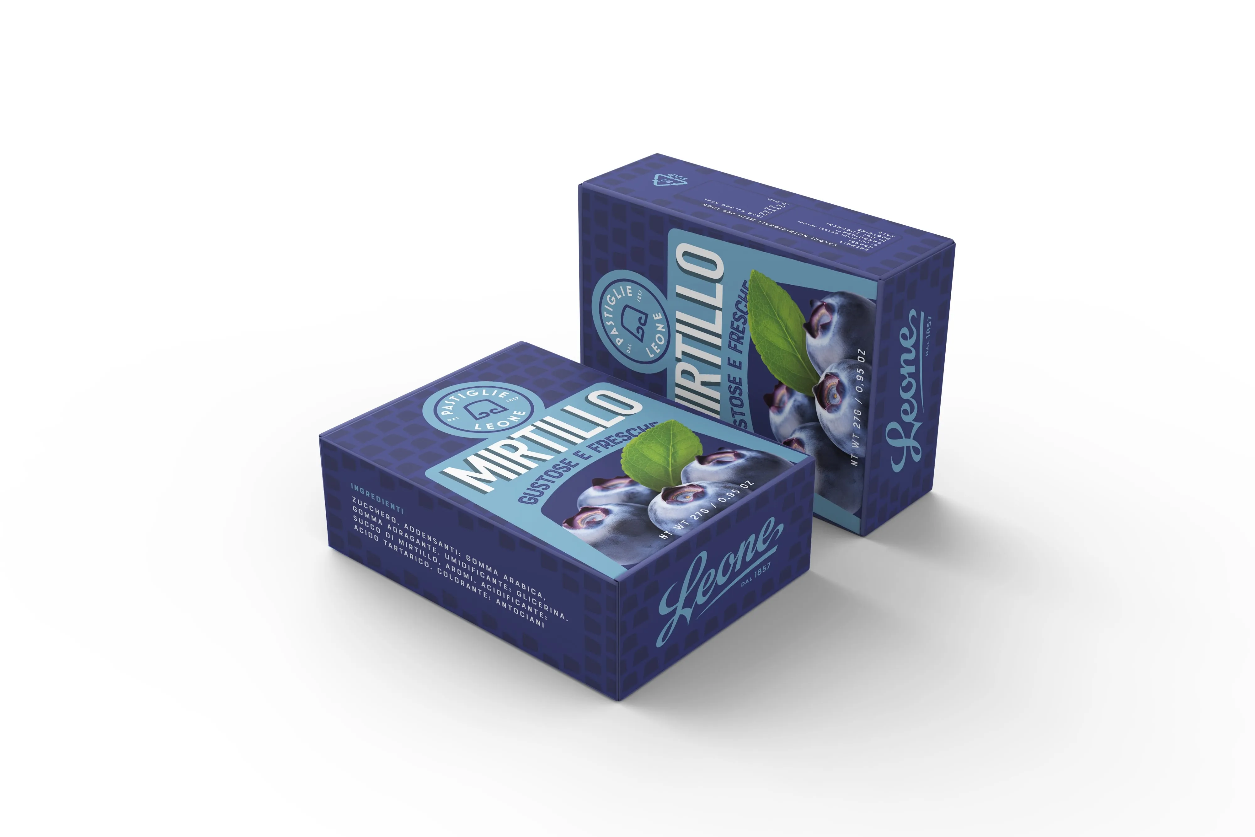 Pastiglie Leone Mockup Blueberry